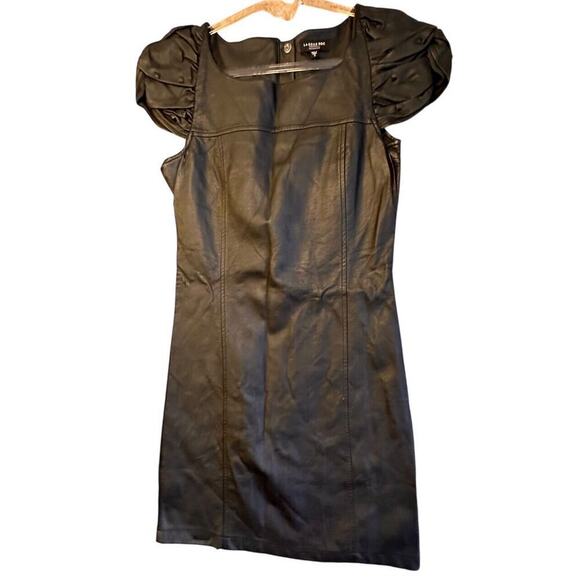 LA BELLE ROC by Rocawear Dresses & Skirts - La Belle Roc Faux Leather Mini Dress Sz. S Studded Puff Sleeve Y2K Whimsygoth